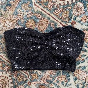 Express Sequin Crop Bralette